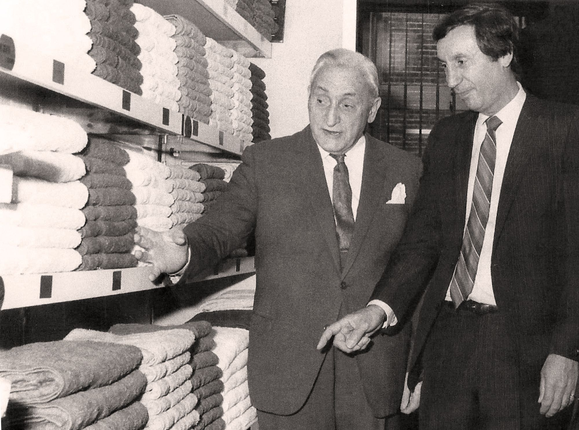Left, Maurice Phillips (Founder) & Right, Malcolm Phillips (2nd Generation). Photo Taken 1982