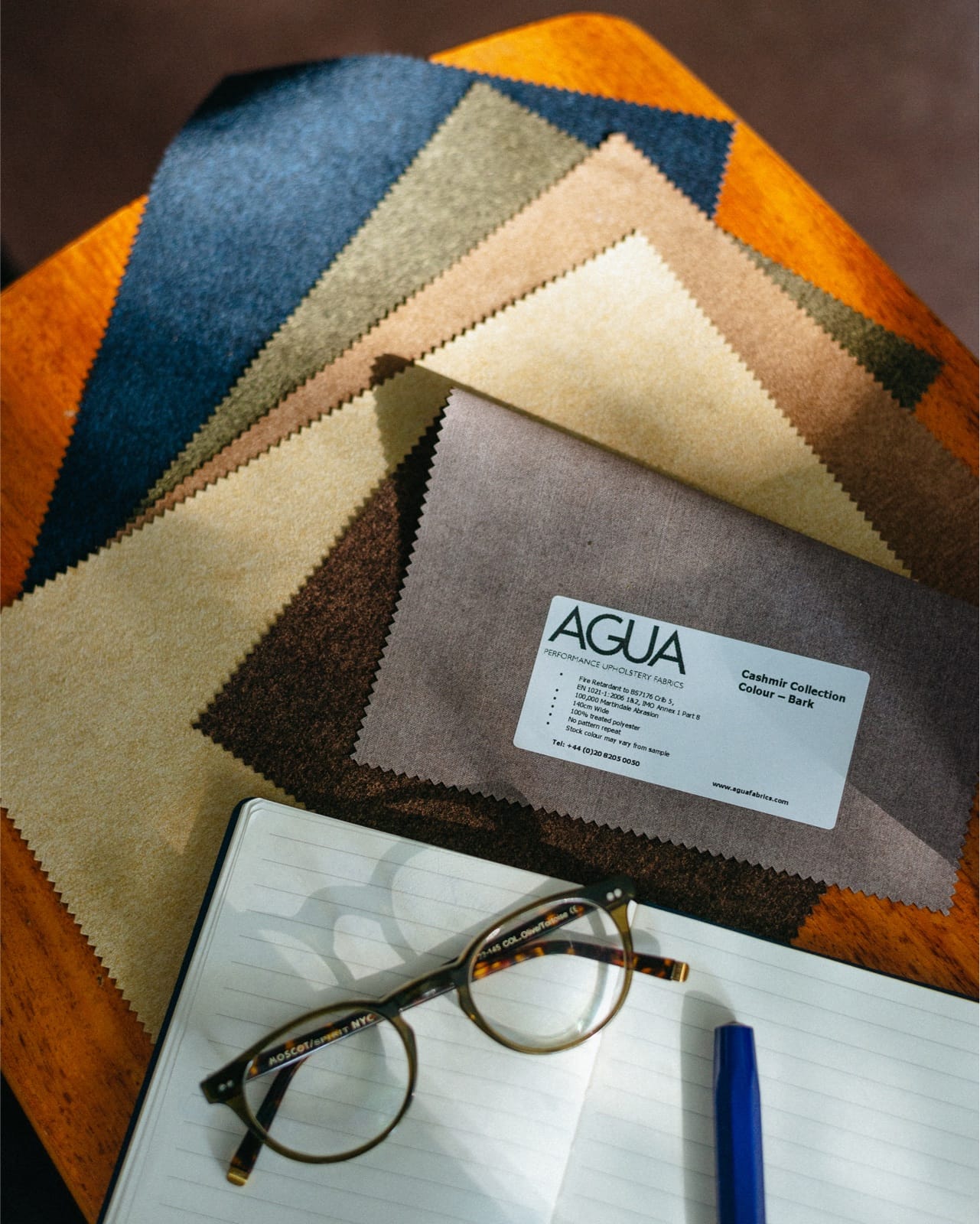 Agua Cashmir Collection fabric samples